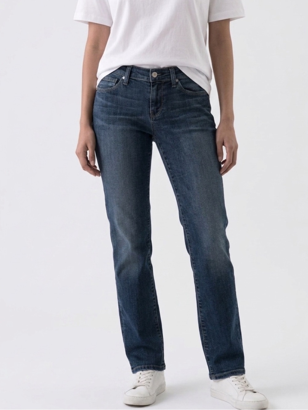7 For All Mankind Straight Leg Jeans in Medium Dark Wash Size 28
